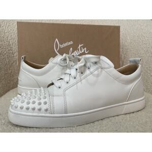 Christian Louboutin Louis Junior Spikes White Leather Low Top Sneakers Men’s